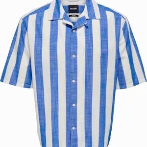 ONLY & SONS Short Sleeve Cotton Button Down Shirt – NWT Men’s XL